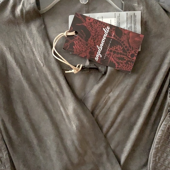 Angels Never Die Dark Gray Unique Design Empire-Waist Dress - Picture 14 of 15